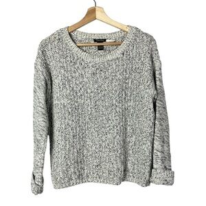 Forever 21 Light Gray Speck Knit Crewneck Sweater S